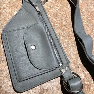 Leather Belt Zipper Pouch